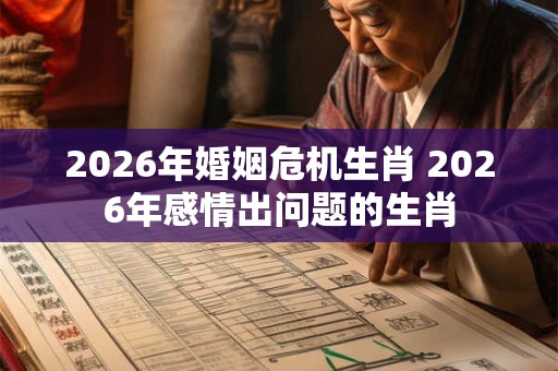 2026年婚姻危机生肖 2026年感情出问题的生肖