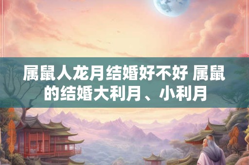 属鼠人龙月结婚好不好 属鼠的结婚大利月、小利月