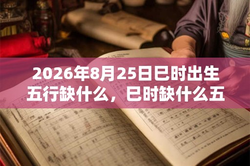 2026年8月25日巳时出生五行缺什么，巳时缺什么五行