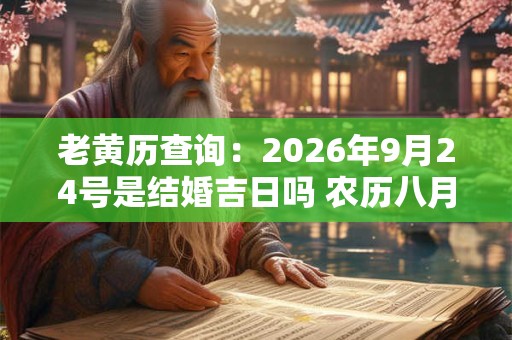 老黄历查询：2026年9月24号是结婚吉日吗 农历八月初八宜嫁娶吗