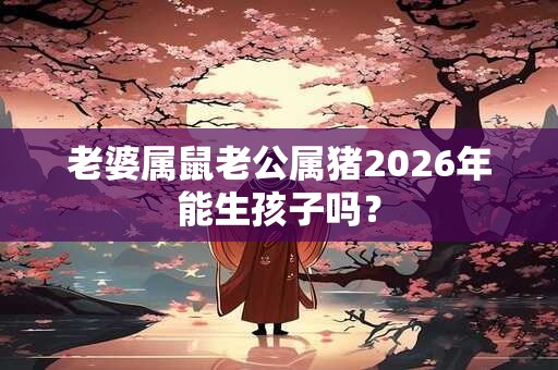 老婆属鼠老公属猪2026年能生孩子吗？
