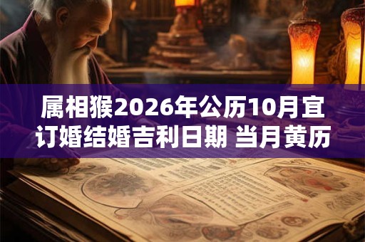 属相猴2026年公历10月宜订婚结婚吉利日期 当月黄历查询