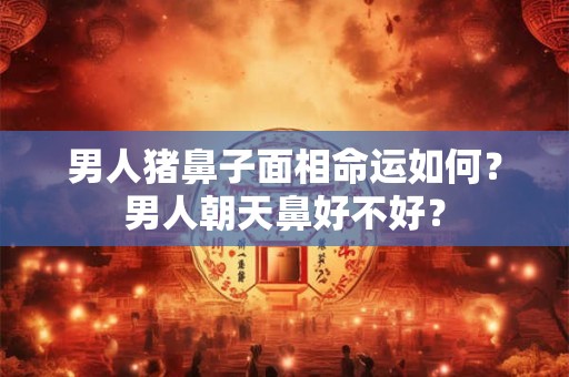 男人猪鼻子面相命运如何？男人朝天鼻好不好？