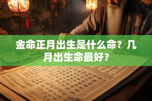 金命正月出生是什么命?几月出生命最好? 金命正月出生是什么命?几月出生命最好?