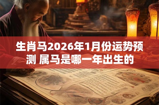 生肖马2026年1月份运势预测 属马是哪一年出生的 生肖马2026年1月份运势预测 属马是哪一年出生的
