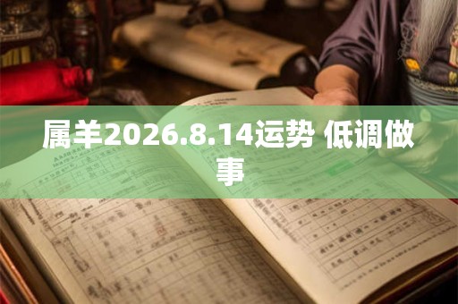 属羊2026.8.14运势 低调做事