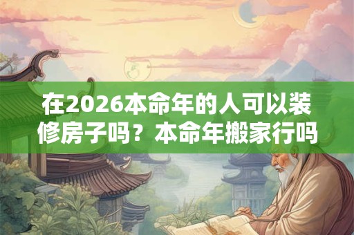 在2026本命年的人可以装修房子吗？本命年搬家行吗？