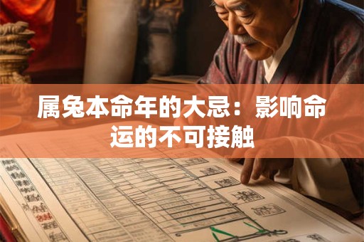 属兔本命年的大忌:影响命运的不可接触 属兔本命年的大忌:影响命运的不可接触