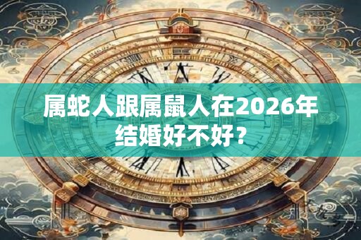 属蛇人跟属鼠人在2026年结婚好不好？
