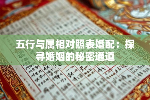 五行与属相对照表婚配:探寻婚姻的秘密通道 五行与属相对照表婚配:探寻婚姻的秘密通道