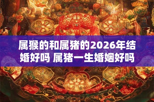 属猴的和属猪的2026年结婚好吗 属猪一生婚姻好吗