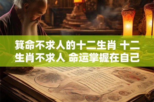 箕命不求人的十二生肖 十二生肖不求人 命运掌握在自己手中