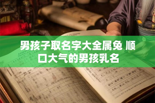 男孩子取名字大全属兔 顺口大气的男孩乳名
