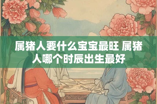属猪人要什么宝宝最旺 属猪人哪个时辰出生最好