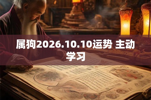 属狗2026.10.10运势 主动学习 属狗2026.10.10运势 主动学习