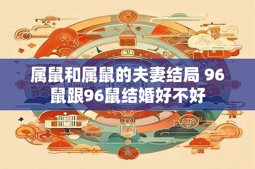 属鼠和属鼠的夫妻结局 96鼠跟96鼠结婚好不好 属鼠和属鼠的夫妻结局 96鼠跟96鼠结婚好不好
