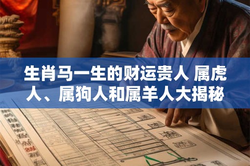 生肖马一生的财运贵人 属虎人、属狗人和属羊人大揭秘 生肖马一生的财运贵人 属虎人、属狗人和属羊人大揭秘