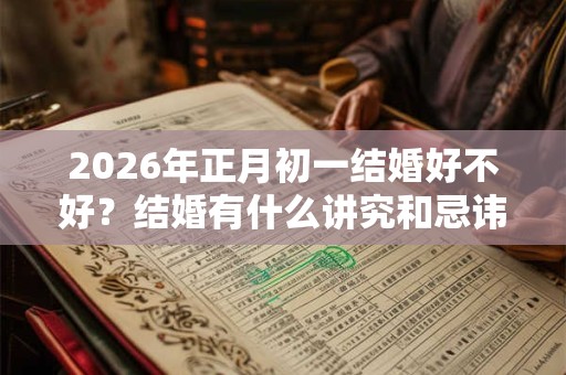 2026年正月初一结婚好不好?结婚有什么讲究和忌讳? 2026年正月初一结婚好不好?结婚有什么讲究和忌讳?