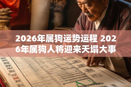 2026年属狗运势运程 2026年属狗人将迎来天塌大事