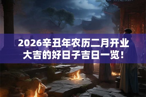 2026辛丑年农历二月开业大吉的好日子吉日一览！