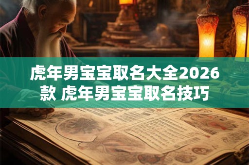 虎年男宝宝取名大全2026款 虎年男宝宝取名技巧