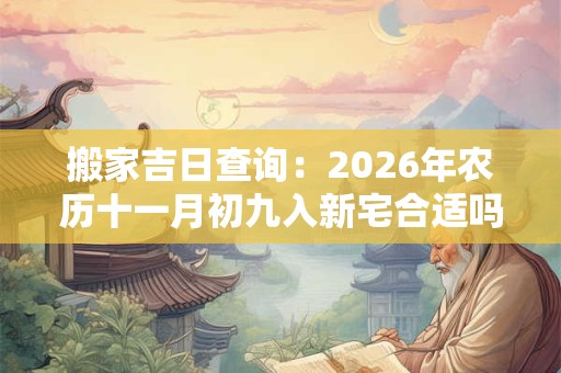 搬家吉日查询：2026年农历十一月初九入新宅合适吗？