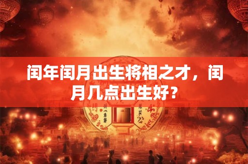 闰年闰月出生将相之才,闰月几点出生好? 闰年闰月出生将相之才,闰月几点出生好?