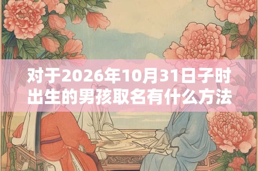 对于2026年10月31日子时出生的男孩取名有什么方法
