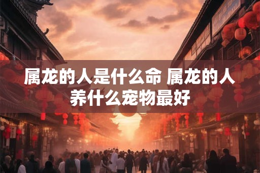 属龙的人是什么命 属龙的人养什么宠物最好 属龙的人是什么命 属龙的人养什么宠物最好