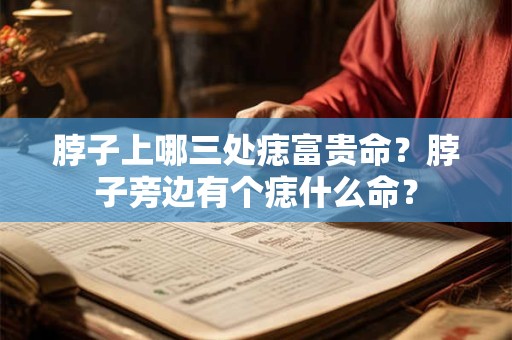 脖子上哪三处痣富贵命？脖子旁边有个痣什么命？