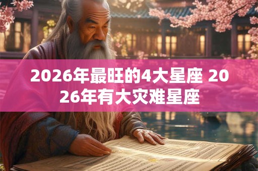 2026年最旺的4大星座 2026年有大灾难星座