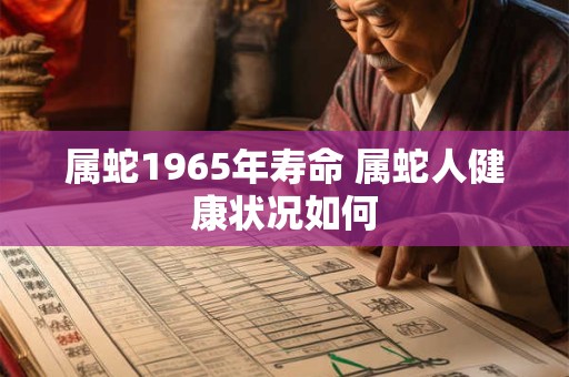 属蛇1965年寿命 属蛇人健康状况如何 属蛇1965年寿命 属蛇人健康状况如何