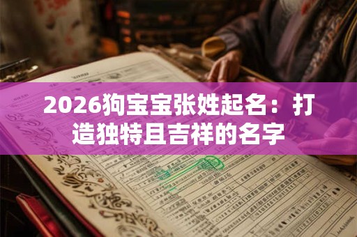 2026狗宝宝张姓起名：打造独特且吉祥的名字