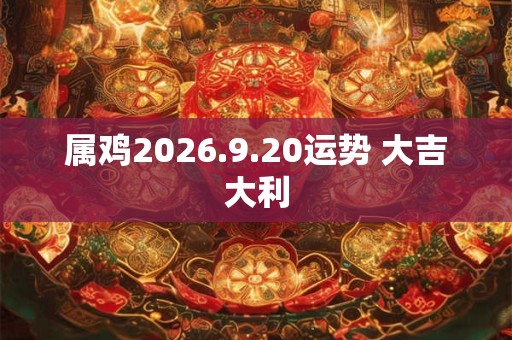 属鸡2026.9.20运势 大吉大利