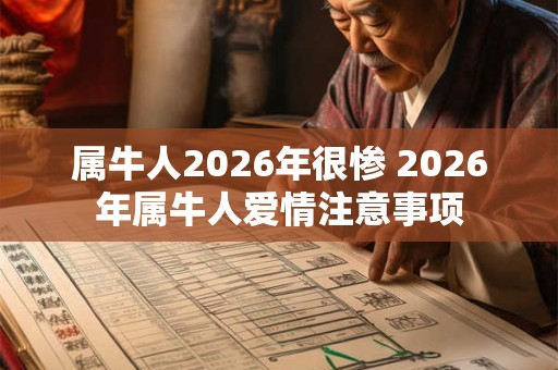 属牛人2026年很惨 2026年属牛人爱情注意事项