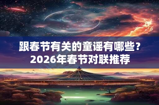 跟春节有关的童谣有哪些？2026年春节对联推荐