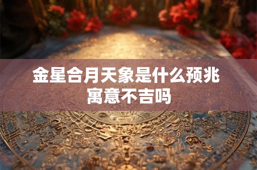 金星合月天象是什么预兆 寓意不吉吗 金星合月天象是什么预兆 寓意不吉吗