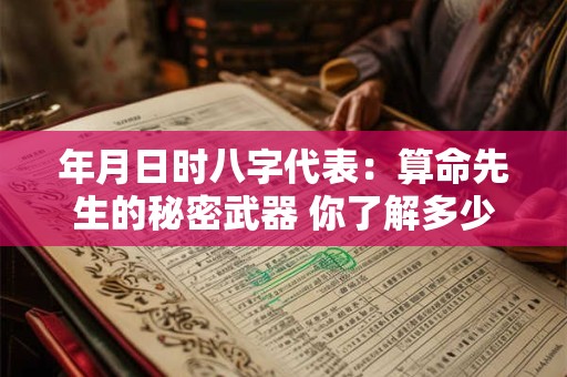 年月日时八字代表:算命先生的秘密武器 你了解多少 年月日时八字代表:算命先生的秘密武器 你了解多少