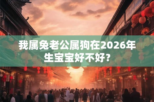 我属兔老公属狗在2026年生宝宝好不好？