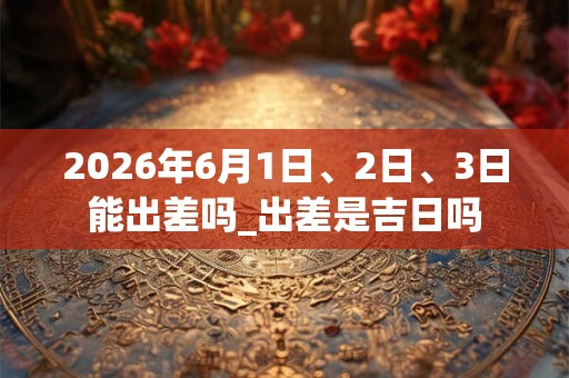 2026年6月1日、2日、3日能出差吗_出差是吉日吗