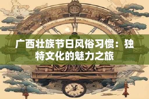 广西壮族节日风俗习惯：独特文化的魅力之旅