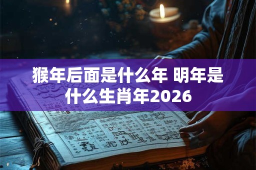猴年后面是什么年 明年是什么生肖年2026 猴年后面是什么年 明年是什么生肖年2026