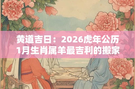 黄道吉日：2026虎年公历1月生肖属羊最吉利的搬家日子