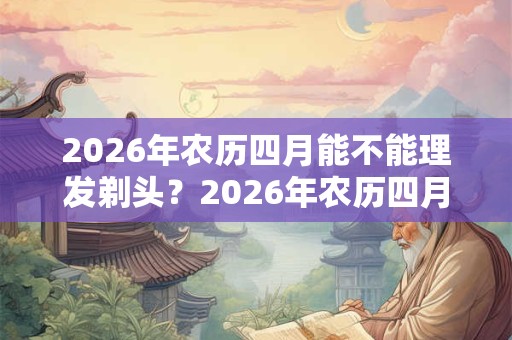 2026年农历四月能不能理发剃头？2026年农历四月理发吉日！