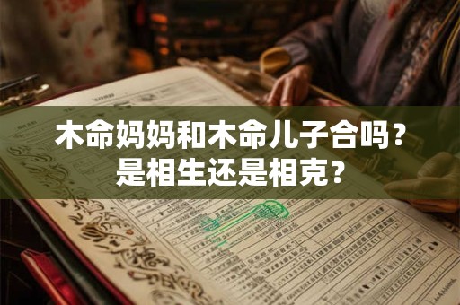 木命妈妈和木命儿子合吗？是相生还是相克？