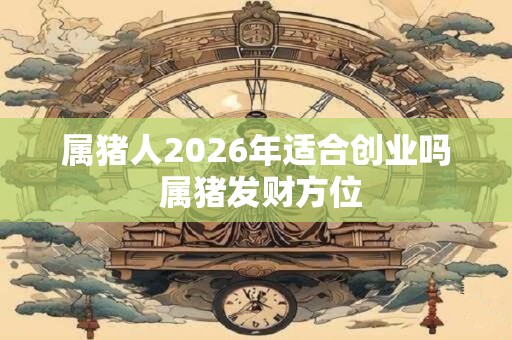 属猪人2026年适合创业吗 属猪发财方位 属猪人2026年适合创业吗 属猪发财方位
