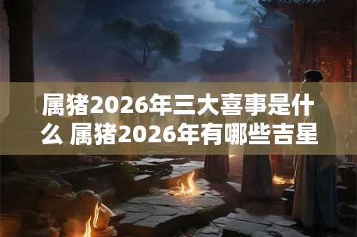 属猪2026年三大喜事是什么 属猪2026年有哪些吉星