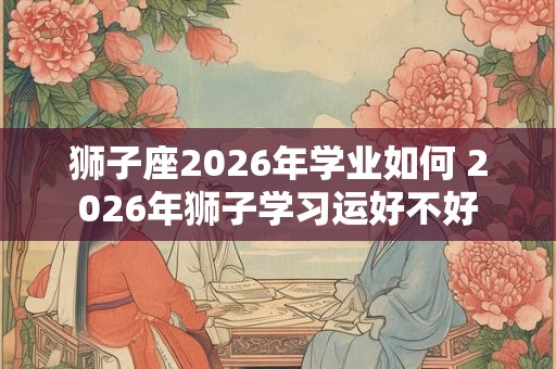 狮子座2026年学业如何 2026年狮子学习运好不好