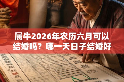 属牛2026年农历六月可以结婚吗？哪一天日子结婚好？