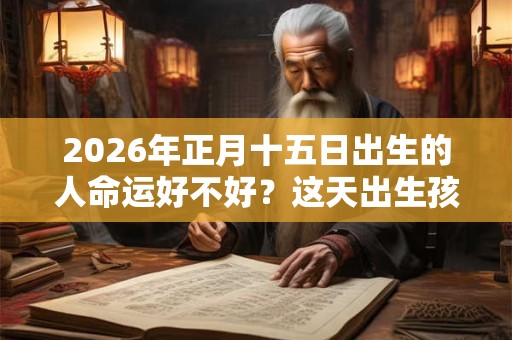 2026年正月十五日出生的人命运好不好？这天出生孩子八字分析